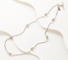 Lois Hill Sterling Silver Beaded Station Necklace, 18"