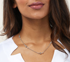 Lois Hill Sterling Silver Beaded Station Necklace, 18"