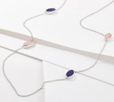 Generation Gems Sterling Silver Gemstone Necklace, Pink Opal,