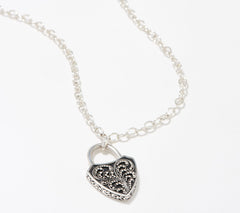 Lois Hill Sterling Silver Shield Necklace, 18"