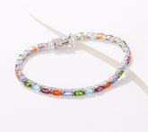 Generation Gems Oval-Cut Multi Exotic Gemstone Tennis Bracelet, 7-1/4"