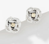 JAI Sterling Silver & 14K Gold Ikigai Bamboo Earrings Clip-On