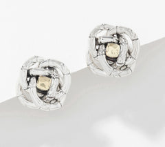 JAI Sterling Silver & 14K Gold Ikigai Bamboo Earrings Clip-On