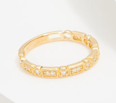 Affinity Diamonds Sterling Silver Tri-Color Stack Set of 3 Rings, Size 8