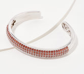 Affinity Gems Semi Precious Garnet Cuff, Sterling Silver