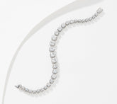 Artisan Crafted Sterling Silver Graduated Tennis Bracelet, 7-1/4"