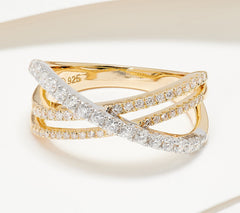 Affinity Diamonds 0.50CT Two-Tone Ring Sterling Silver, Size 7