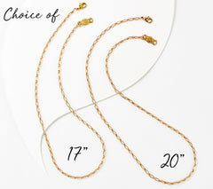 American West Brass Oval Link Necklace, 20"