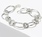 Or Paz Sterling Silver Silver Organic Link Bracelet, 7-1/4"