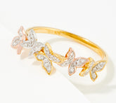 Affinity Diamonds SS Tri-Tone Butterfly Ring Size 9