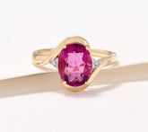 Vault Discoveries 14K Yellow Gold South American Rose Fluorite Ring, Size 7