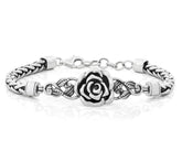 Or Paz Rose Wheat Chain Sterling Silver Bracelet 7-1/4"