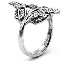 Or Paz Sterling Silver Leaf Ring, Size 8