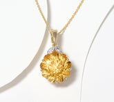 Glenn Lehrer Nine Point Citrine & Diamond Necklace, 14K/YG