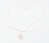 JMH Jewellery Sterling Silver Celtic Heart Pendant & Chain, 20"