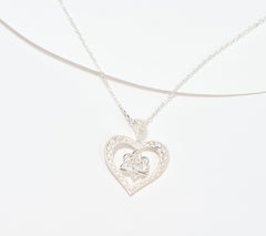 JMH Jewellery Sterling Silver Celtic Heart Pendant & Chain, 20"
