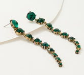 Joan Rivers Red Carpet Evergreen Linear Drop Earrings
