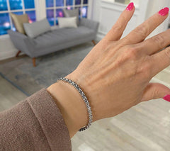 Affinity Diamonds Sterling Silver Tennis Bracelet, Large