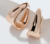 UltraFine 950 Silver Roseclad Graduated Hoop Earrings, 1-1/4"
