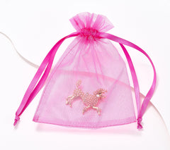 Isaac Mizrahi Live! Goldtone/Cream Faux Pearl Poodle Pin