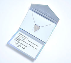 Diamonique x Jennifer Miller Sterling Silver Signature Heart Necklace,