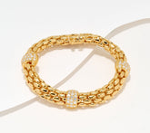 Fire Light Sterling Silver Goldclad Lab Grown Diamond 1.69 cttw Bold Chain Bracelet,