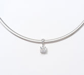 Fire Light Lab Grown Diamond 1.00 cttw Round Omega Necklace