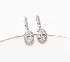 Fire Light Lab Grown 2.40 cttw Diamond Lever Back Earring, Sterling