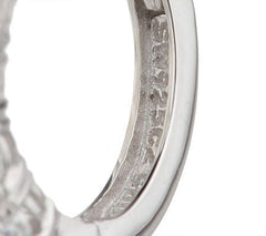 Epiphany Sterling Silver Platinum Clad Diamonqiue 1.00 ct tw Hoop Earrings