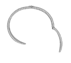 Tiffany Kay Sterling Silver Herringbone Open Cuff Bracelet, 6-3/4"
