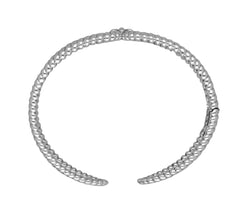 Tiffany Kay Sterling Silver Herringbone Open Cuff Bracelet, 6-3/4"