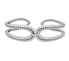 Tiffany Kay Sterling Silver Herringbone Open Cuff Bracelet, 6-3/4"