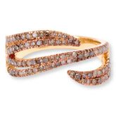 Rarities Champagne Diamond Sculptural Ring, Size 6