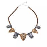Jay King Sterling Silver Shitake Stone and Pinolite 18" Necklace