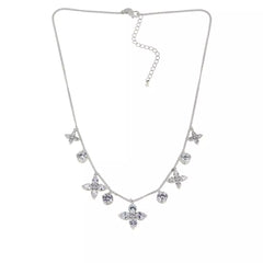 Joan Boyce Silvertone Multi Cross Dangle Necklace, 20"