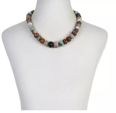 Jay King Multi-Color Ocean Jasper and Agate Bead Necklace