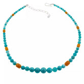Jay King Sterling Silver Amazonite and Butterscotch Bead Necklace, 18"