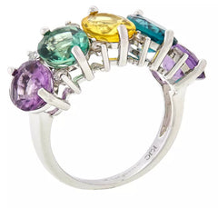 Colleen Lopez Sterling Silver "Colors of Fluorite" Ring. Size 7