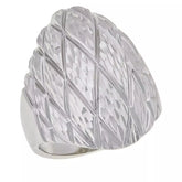 Michael Anthony Sterling Silver Diamond-Cut Dome Ring, Size 6