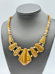 Jay King Sterling Silver Picture Jasper &  Lace Agate Beaded Station Necklace, 18"