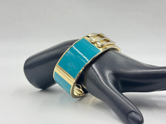 C. Wonder Blue Enamel Initial "B" Cuff Bracelet,