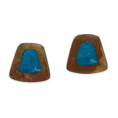 Jay King Sterling Silver Framed Turquoise Earrings