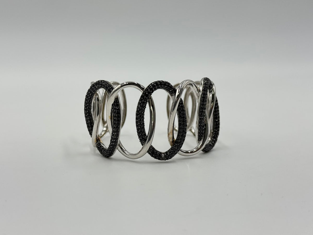 HSN Sterling Silver Spinel Loop Bracelet, 6"