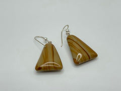 Jay King Sterling silver Picture Jasper Triangle Drop Earrings, 1-1/2"
