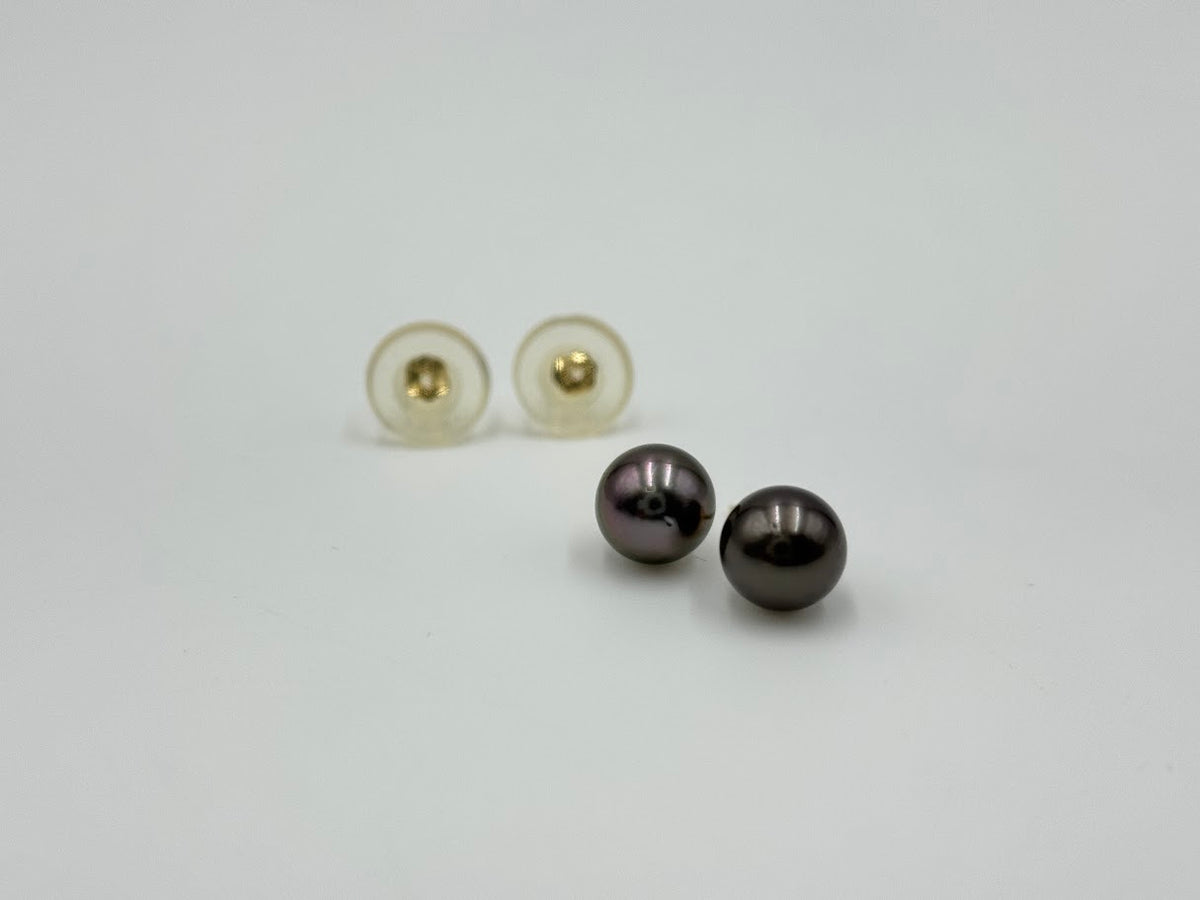 Imperial Pearls 14K Yellow Gold 7–8mm Cultured Tahitian Pearl Stud Earrings
