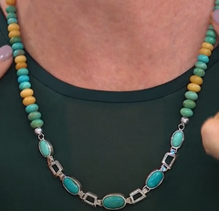 Jay King Stelring Silver Multi-Gemstone Oval Station Reversible Necklace, 18"