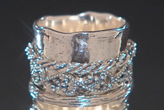 LiPaz Sterling Silver Multi-Textured Spinner Ring, Size 12