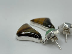 Jay King Sterling Silver Jasper & Chrysoprase Drop Earrings, 1-1/4"