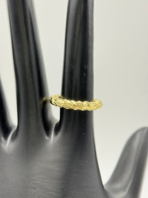 Bellezza Bronze 4mm Diamond-cut Band Stack Ring, Size 5