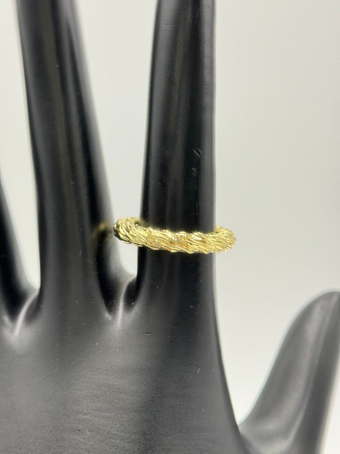 Bellezza Bronze 4mm Diamond-cut Band Stack Ring, Size 5
